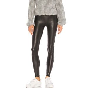 SPANX Black Faux Leather Leggings Size S